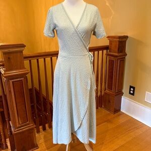 Asymmetrical Wrap Feminine Mint Dress Sz S